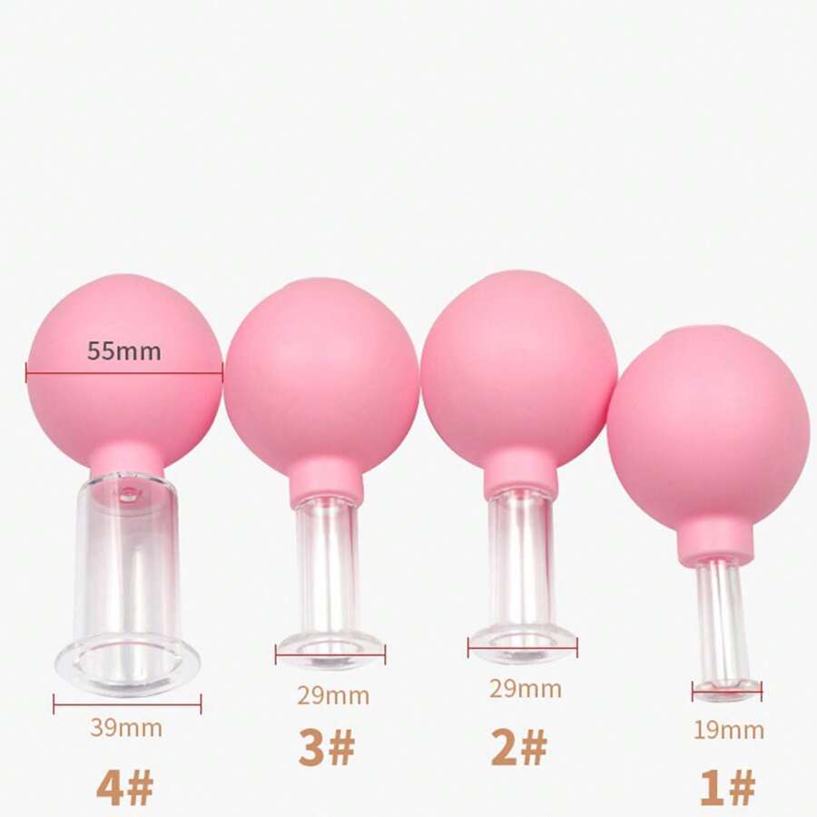 Facial Beauty Scraping Massage Cups Set, Cupping Therapy For Face Lifting And Meridian Unblock