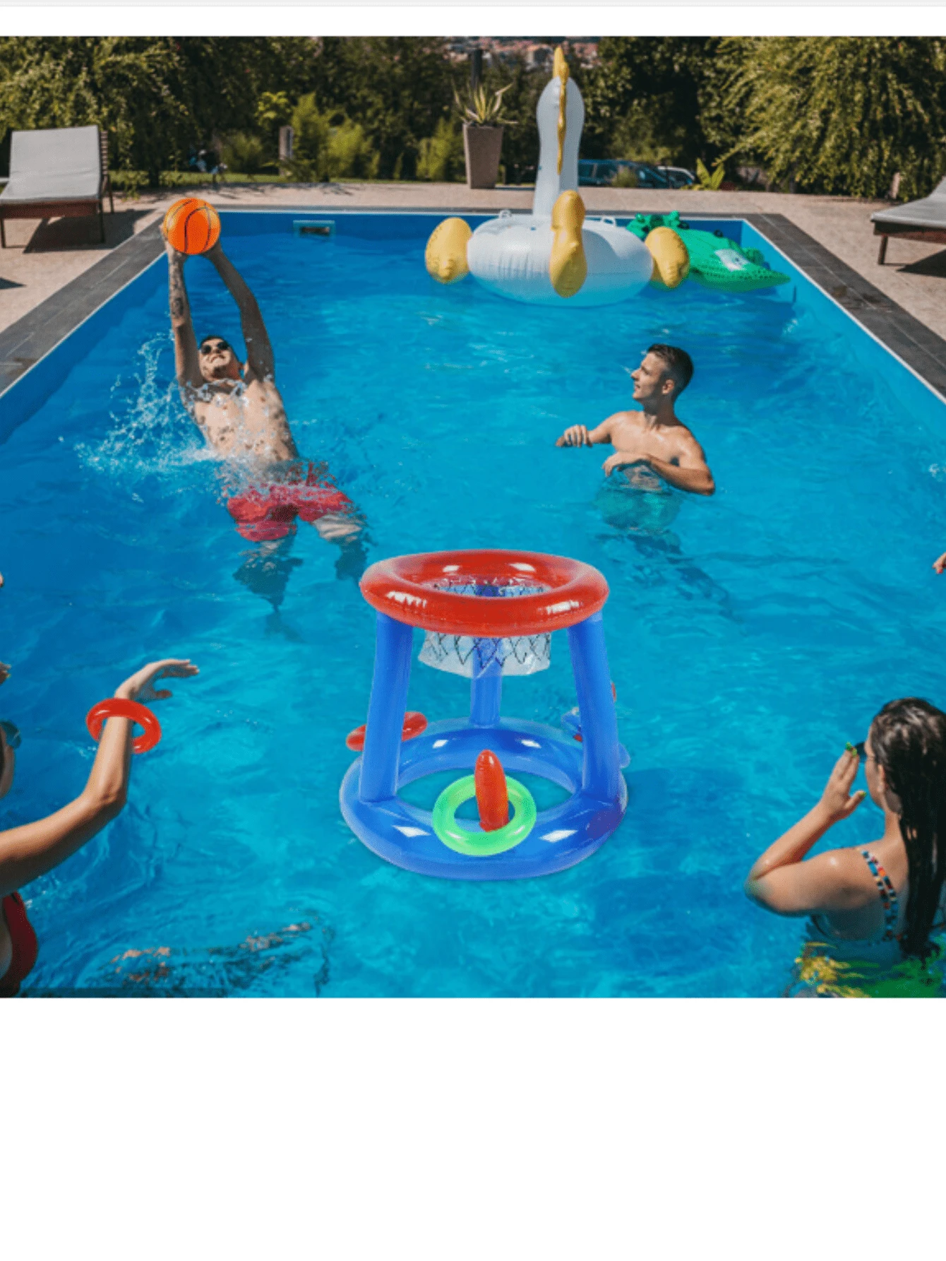 Anello Gonfiabile Da Nuoto Con Manici, 90 Cm, Per Adulti E Bambini, Galleggiante Per Piscina E Spiaggia, PVC Resistente