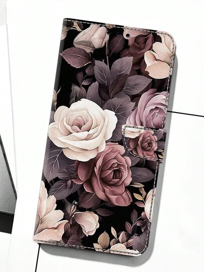 GLANDOTU Print Flap Folding Wallet With Card Clip And Magnetic Closure PU Leather Suitable For A Wide Range Of Mobile Phone Brands And Models Waterproof Shockproof Anti-Fall Scratch Resistant