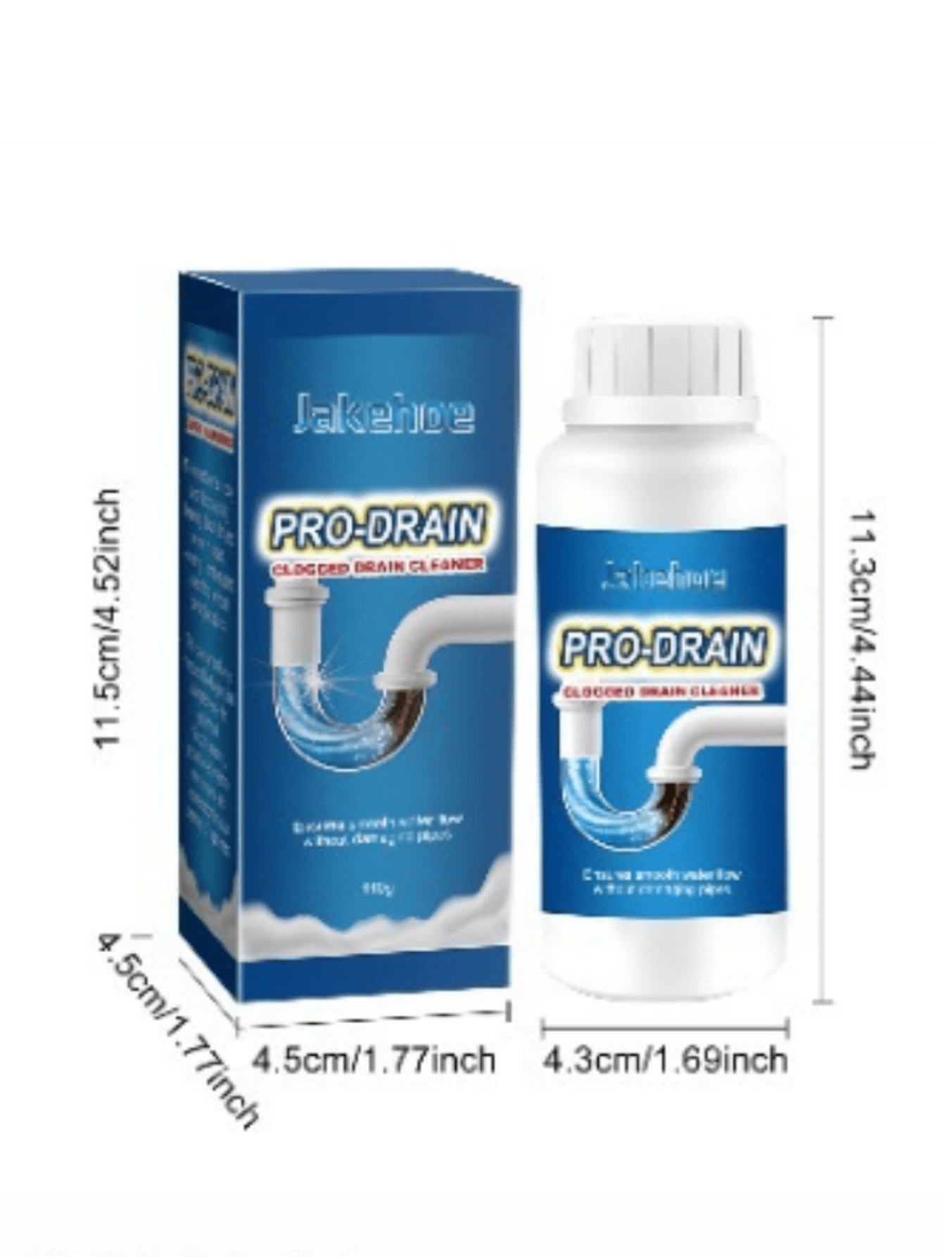 Jakehoe Drain Cleaner Kitchen Sink, Toilet, Floor Drain Clogged Pipes