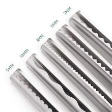 1pc Stainless Steel Lace Scissors, Triangle/Wave/Crescent Teeth Shape, DIY Sewing Fabric Clothing Handicraft Fabric Lace Scissors Back To School
