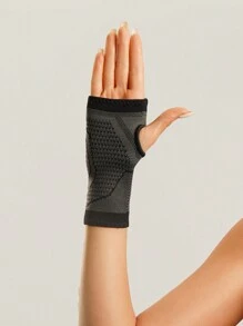 JINGBA SUPPORT 1pc Compression Breathable Wrist Support Sleeve, Suitable For Kettlebell Lifting Sports, Wrist Protection - Black - View 5