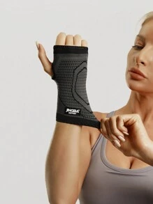 JINGBA SUPPORT 1pc Compression Breathable Wrist Support Sleeve, Suitable For Kettlebell Lifting Sports, Wrist Protection - Black - View 7