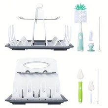 高容量晾衣架，豪華檯面式晾衣架，通用晾衣架，嬰兒奶瓶晾架，杯子和瓶子晾架 - 彩色 - 查看 3