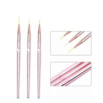 Kit com 3 Pinceis fino Rosé – KAISA