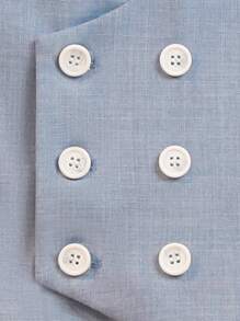 4 件套男童正装，包括双排扣背心、裤子、长袖衬衫、领带，适合上学、婚礼、派对等场合