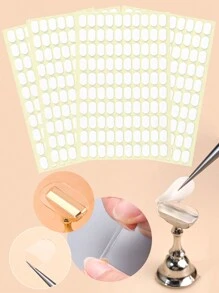 60/120/200/400片装圆形/椭圆形/条形透明美甲展示架胶带，双面美甲展示架，坚固的自粘可移除贴纸，美甲沙龙DIY辅助固定工具，美甲用品，美甲工具，美甲艺术工具，返校季，美甲，美甲工具（适用于按压式美甲） - 彩色 - 查看 11