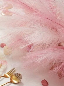 MEHELANY 42pcs Artificial Pampas Grass, 55cm/21.65in, Fluffy Fake Flowers, Available In Pink, White, Dark Pink, Artificial Reeds, Suitable For Home, Farmhouse, Boho Decor, Faux Flower Arrangements, Vase Fillers, Room Decor, Wedding Centerpieces - White Powder Dark Powder - View 7