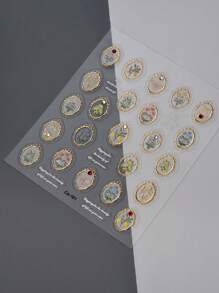 1pc New Craft 5D Rhinestone Butterfly Nail Sticker, 3D Relief Gold Hot Stamping Nail Art Decoration, Waterproof, Self-Adhesive, DIY Nail Stickers