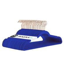 50 Ganchos de Terciopelo para Ropa Magma Life Home Color AZUL REY - azul real - Ver 2