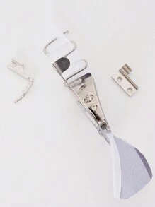 1入組，縫紉機用邊綁曲線折邊裝置，易安裝，精密曲邊裝置-專業完成，無需電力，適用於所有縫紉機，白色 - 銀色 - 查看 4