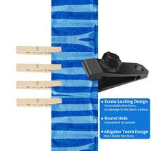 Clip de sujeción de lona de servicio pesado, abrazadera para toldo para campamento, lona para agricultura, cubiertas de piscina de automóviles, pantallas de proyectores de bote, tiendas con sistema de tornillo de bloqueo para lonas, toldos y cubiertas - Multicolor - Ver 10