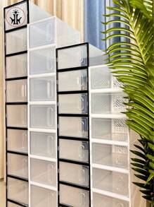 1/3/6/12 pezzi Scatola di immagazzinaggio per scarpe con apertura laterale magnetica spessa in ABS minimalista moderna, Articolo di immagazzinaggio antipolvere, Pianale per scarpe