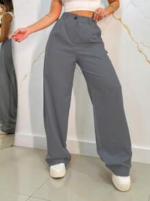 Women Pants - 中灰色 - 查看 1