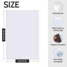 6 Packs Magnetic Picture Frame , Magnetic Photo Frames For Refrigerator 4x6 Reusable,Magnetic Frame With White Border, Efrigerator Magnets For Pictures Perfect Display Frame - White - View 2