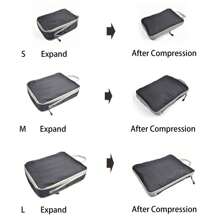 3PCS/Set Compressible Packing Travel Storage Bag Cubes Waterproof Suitcase Nylon Portable With Handbag Luggage Organizer - Multicolor - View 10