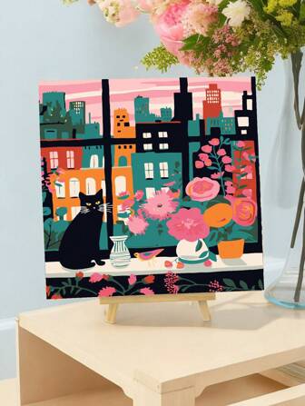 Pintura por números para adultos, acrílico, fácil pintura por números para principiantes adultos, pintura por números de bricolaje para regalo, decoración de pared para el hogar 20 An x 20 L/30 An x 30 L