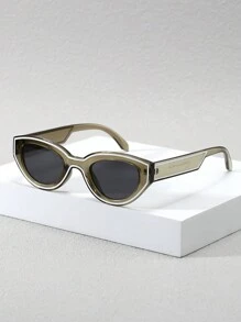 1 Pair Of Women Cat Eye Y2K Personalized Fashion Glasses For Running, Street Snap And Outdoor Sports Shades Beach Accessories Beach Accessories For Women Glasses Shades Basics Fall Winter Women Outfits Clothes Business Casual Gifts For Summer Beach Vacation, Outdoor, Travel Vintage Style Cat Eye Frame For Going Out Outfit,Back To School - Multicolor - View 3