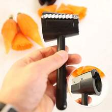 A Multi-Function Vegetable Curler, Garnishing And Cutting Tool For Kitchen Use - Black - View 5