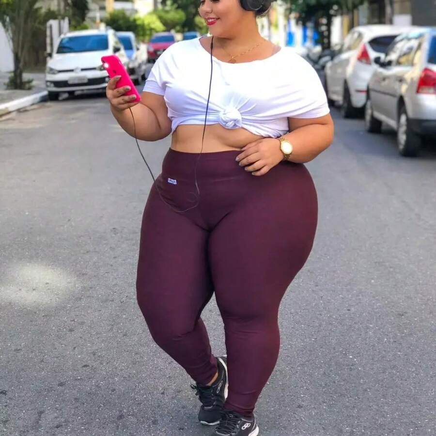 Women Leggings - 紫色 - 查看 1