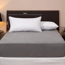 Kit 02 Pillowcases For Pillow 90cm X 50cm Linen With Colorful Piping 200 Threads - 乾枯玫瑰色 - 查看 3