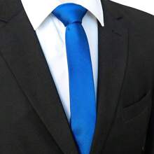 1条纯色4.5厘米男士细领带，适合聚会和商务 - 彩色 - 查看 4