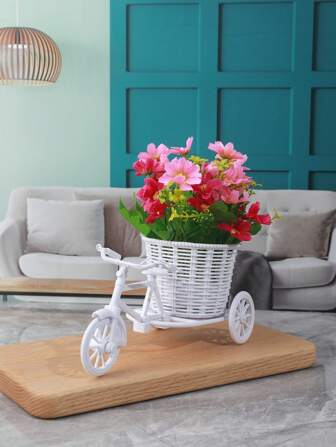 1 件 DIY 自行车和人造花套装，用于摄影展示家居装饰最佳礼物