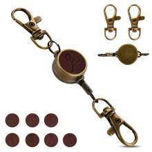 1 件时尚古铜色字母伸缩挂钩带 - 多功能伸缩挂绳、背包/行李连接器、包包吊坠、钥匙扣 - 简单实用，适合日常使用，个性化首字母旅行礼物、节日