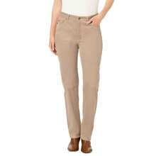 Woman Within Women's Plus Size Tall Corduroy Straight Leg Stretch Pant - KHAKI MỚI - Xem 1