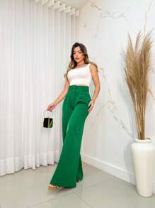 YING ZI Women Pants - màu xanh lá - Xem 3