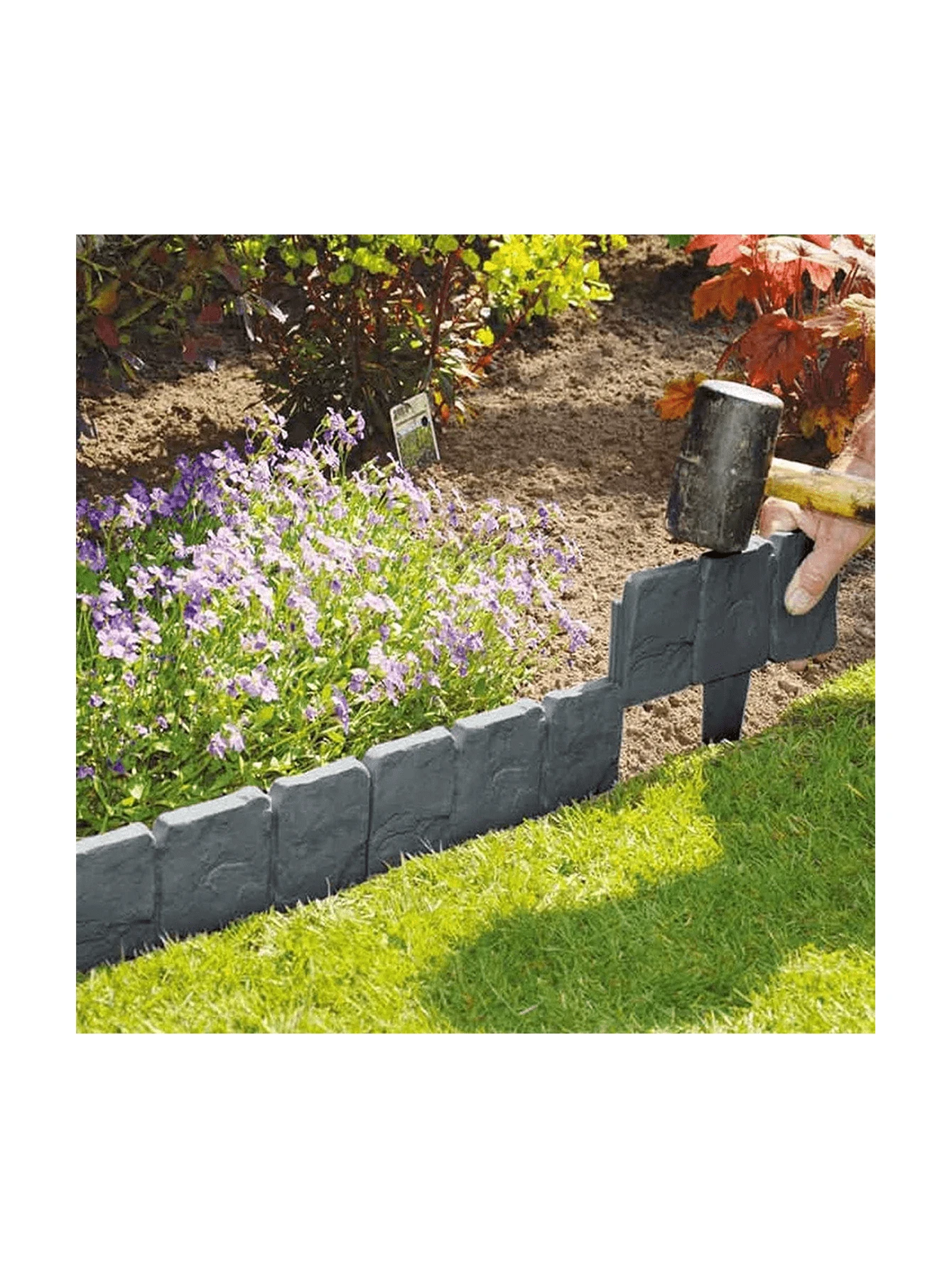 20pcs COBBLE STONE Garden Border Lawn Edging Garden Landscape Edging