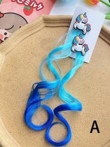 1/2 chiếc kẹp tóc giả nhiều màu hình kỳ lân cho trẻ em Phụ kiện tóc kẹp tóc cho bé gái tóc giả xoắn bím tóc mũ đội đầu kẹp tóc kẹp tóc - Nhiều màu - Xem 15