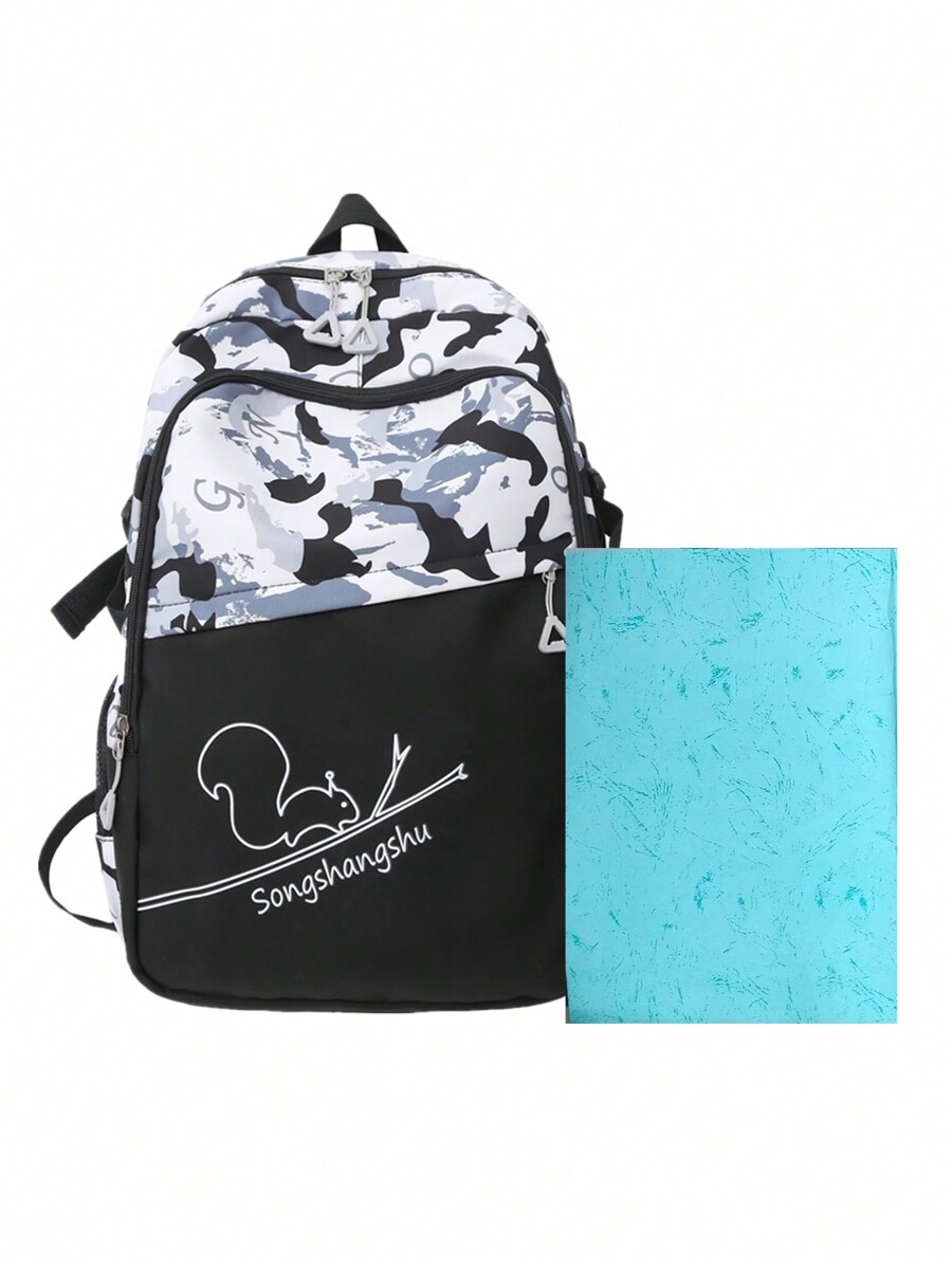 Black School Backpack For Boys, Teenagers Shoulder Bag, Middle High