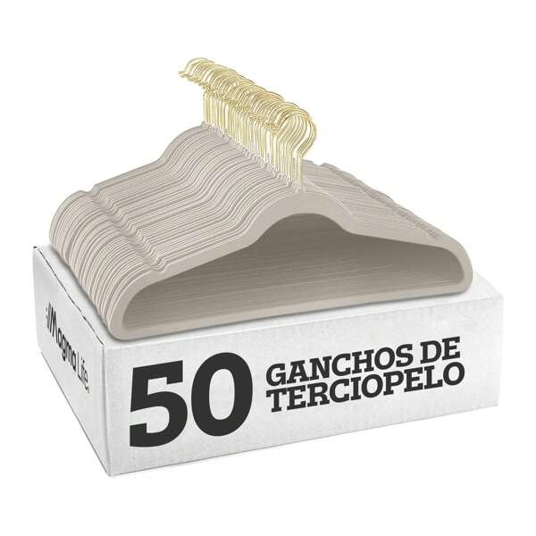 MAGMA LIFE 50 ganchos de ropa de terciopelo Magma Life Home Color IVORY, decoraciones de Halloween, disfraces de Halloween, decoración de otoño, decoración del festival
