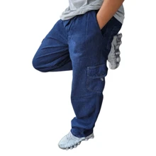 Men Pants - Navy Blue - View 1