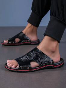 1 par de Chanclas de Verano para Hombre, Zapatos Agujereados, Livianos, Antideslizantes, con Dedos Abiertos, Transpirables, Zapatos Deportivos Casuales de Gran Tamaño (45/46/47), con Forro Interior Disponible en Colores Gris y Gris Oscuro