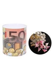 1 Stück Sparschwein in Dollarform, versiegeltes Münzsparschwein in Euro-Metall, Spardose, zufälliger Stil & Farbe, Geschenk für Feiertage