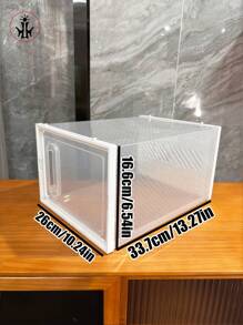 1/3/6/12 pezzi Scatola di immagazzinaggio per scarpe con apertura laterale magnetica spessa in ABS minimalista moderna, Articolo di immagazzinaggio antipolvere, Pianale per scarpe