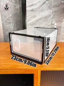 1/3/6/12 pezzi Scatola di immagazzinaggio per scarpe con apertura laterale magnetica spessa in ABS minimalista moderna, Articolo di immagazzinaggio antipolvere, Pianale per scarpe