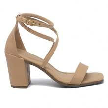 Women Heeled Sandals - Màu be - Xem 1