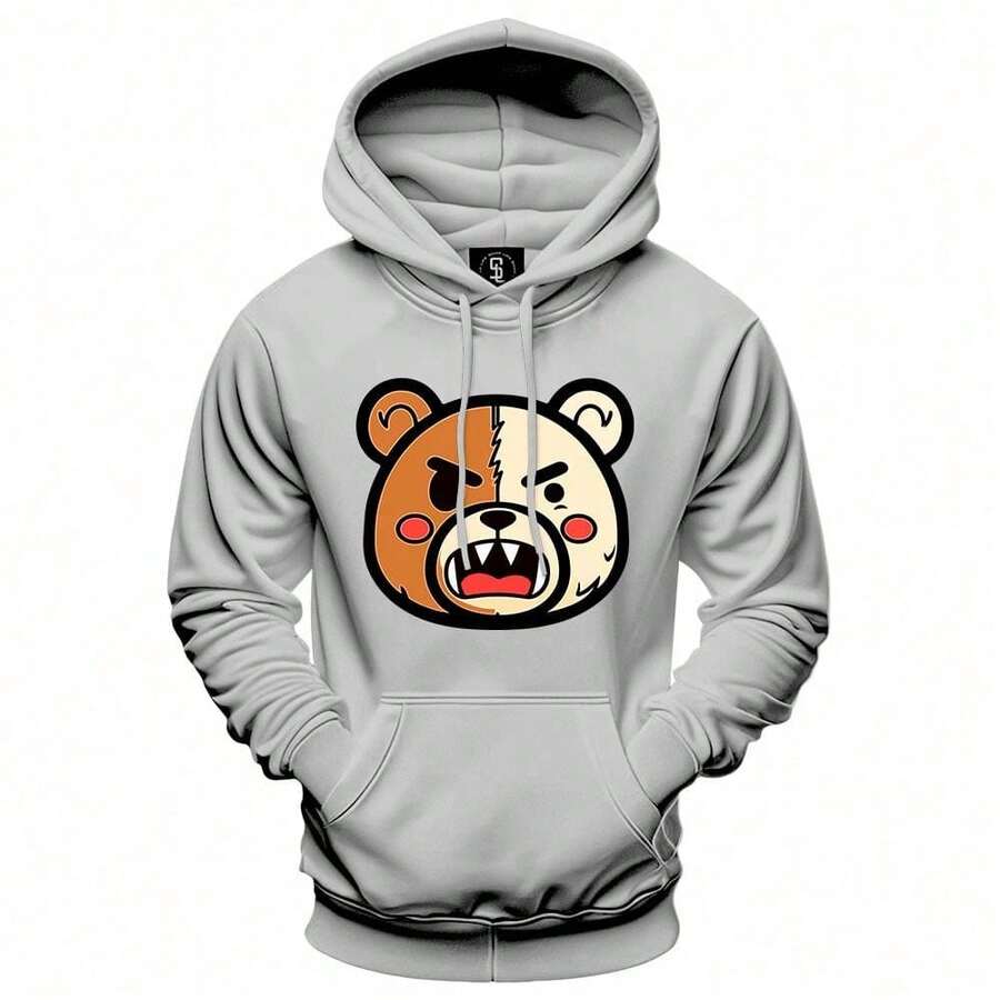 Men Hoodies - 灰色 - 查看 1