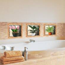 3pcs 3D Wall Cabinet Sticker, Peel And Stick Wall Stickers, For Kitchen Backsplash, Bathroom Renovation Decoration, Room Living Room Home Wall Decor - Multicolor - View 7