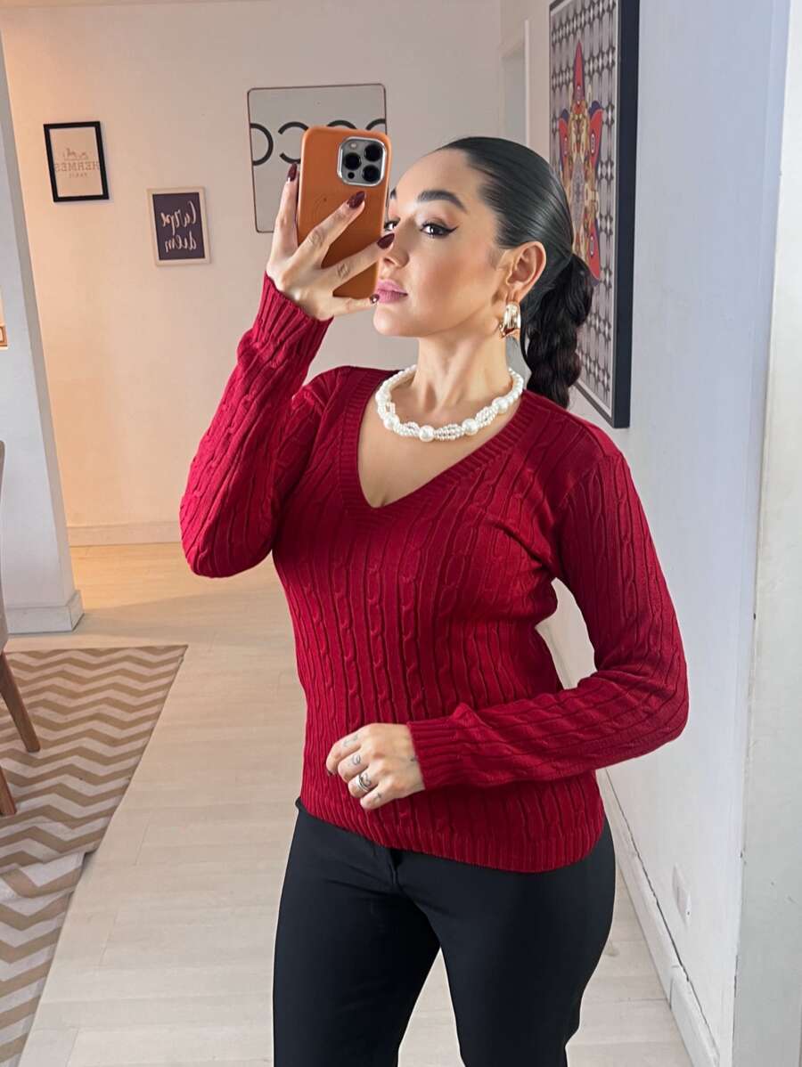 Women Cardigans - Red - View 1