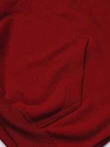 Women Sweatshirts - 酒紅色 - 查看 2
