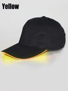 1 pieza de sombrero de fiesta brillante para clubes de baile en la calle, sombrero de béisbol luminoso Jiiguor con gorra LED intermitente y brillante accesorio de rendimiento de escenario de hiphop ajustable sombrero de béisbol LED fresco, fiesta de Navidad Halloween (luz azul)