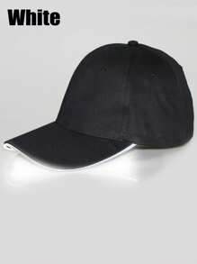 1 pieza de sombrero de fiesta brillante para clubes de baile en la calle, sombrero de béisbol luminoso Jiiguor con gorra LED intermitente y brillante accesorio de rendimiento de escenario de hiphop ajustable sombrero de béisbol LED fresco, fiesta de Navidad Halloween (luz azul)