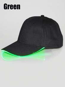 1 pieza de sombrero de fiesta brillante para clubes de baile en la calle, sombrero de béisbol luminoso Jiiguor con gorra LED intermitente y brillante accesorio de rendimiento de escenario de hiphop ajustable sombrero de béisbol LED fresco, fiesta de Navidad Halloween (luz azul)