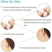 4pcs Nose Rings Hoops - 316L Surgical Steel Double Hoop Nose Rings 16G/18G/20G Hinged CZ Conch Piercing Jewelry Septum Clicker Lip Rings Cartilage Earring Helix Rook Tragus Daith 6mm/8mm/9mm/10mm - Antique Silver - View 3