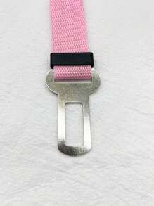 1 pieza Cuerda de seguridad ajustable para mascotas en rosa, se puede usar como arnés de coche para perros, accesorios para salidas de perros