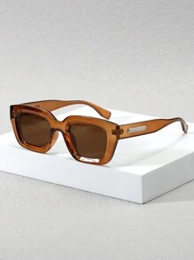 1pc Men Thickened Concave Surface Rectangular Eyeglasses Frame, Street Beach Multi-Functional Fashion Glasses Shades Accessories Beach Accessories Glasses Shades Looks Street Style And Suit For Sweater Jacket Sweatshirt Hoodie Leather Pants And Cargo Pants For Summer Beach Vacation,Outdoor,Travel - Multicolor - View 10